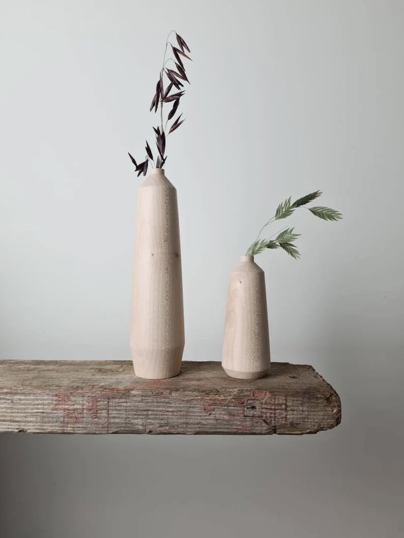Wooden Bud Vase | Set of 2 | HWKS — Beau