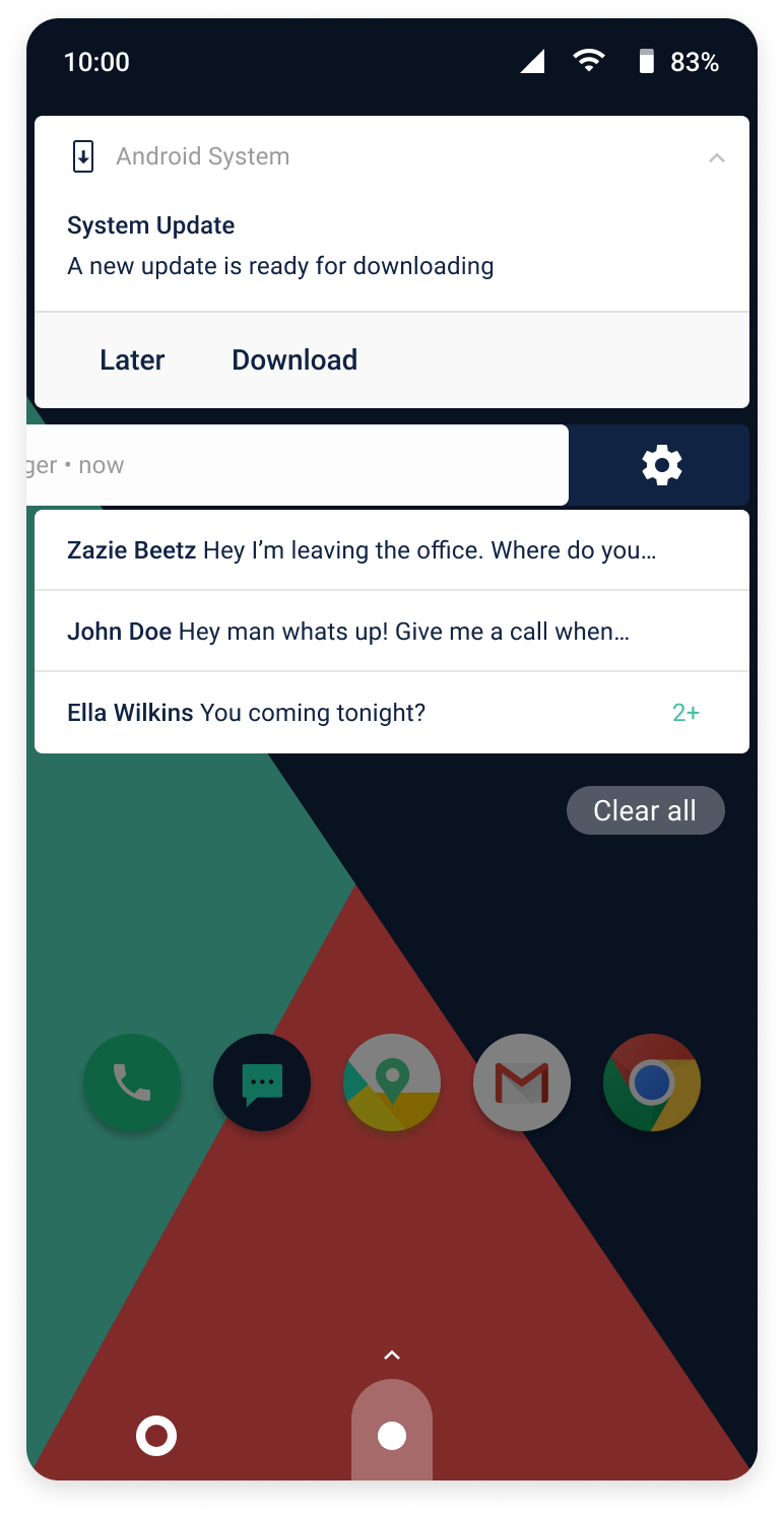 Notification view