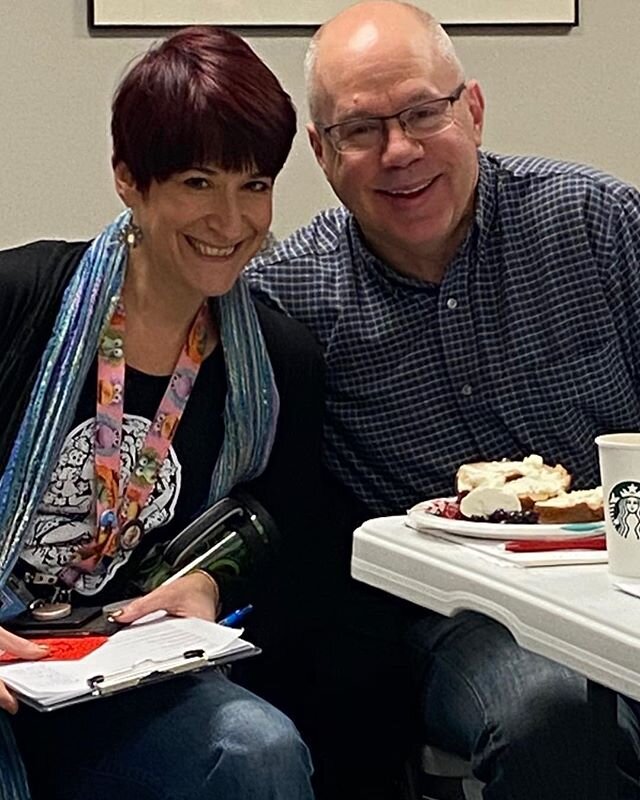 How about this power duo?  Puppeteers of America President Aretta Baumgartner and UNIMA-USA President Kurt Hunter together in one room!  Thanks for the pre-game pep talk before our Board meeting Aretta! #puppeteersofamerica #unimausa