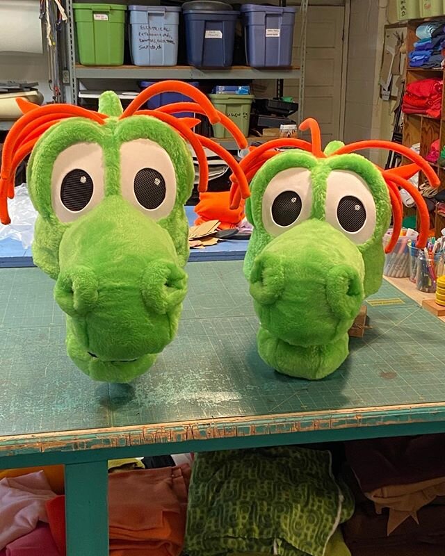 Excited to be getting Homer the Dragon ready for his season, whenever it begins!  We&rsquo;ve just completed two new Homer costumes for the Charlotte Knights.  And like many of our colleagues, our foreseeable performances have been cancelled. Troubli