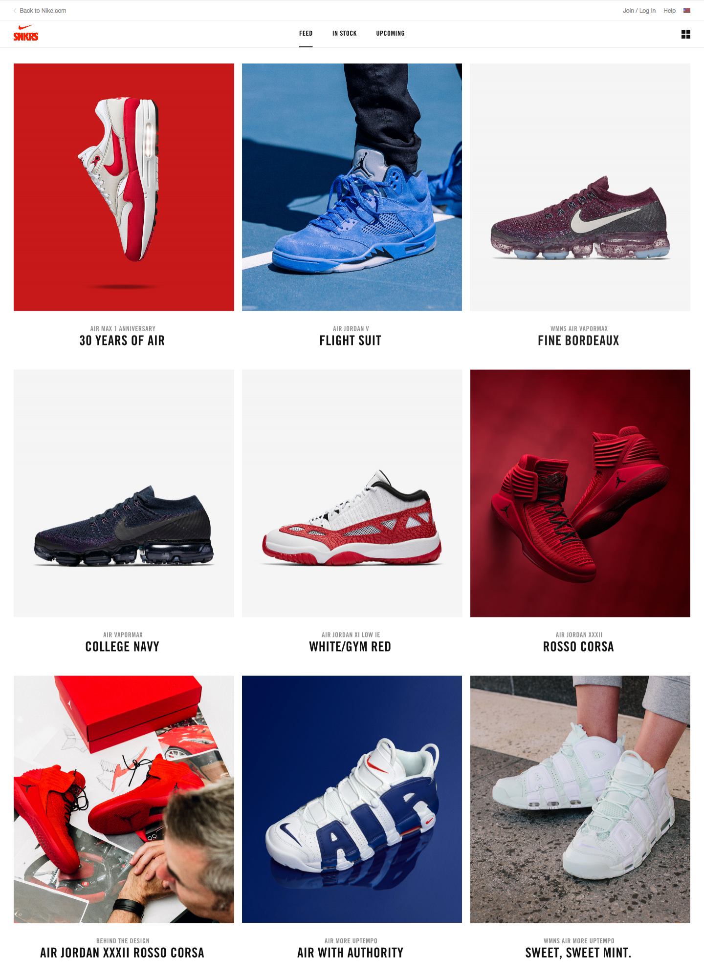 nike sneaker launch calendar