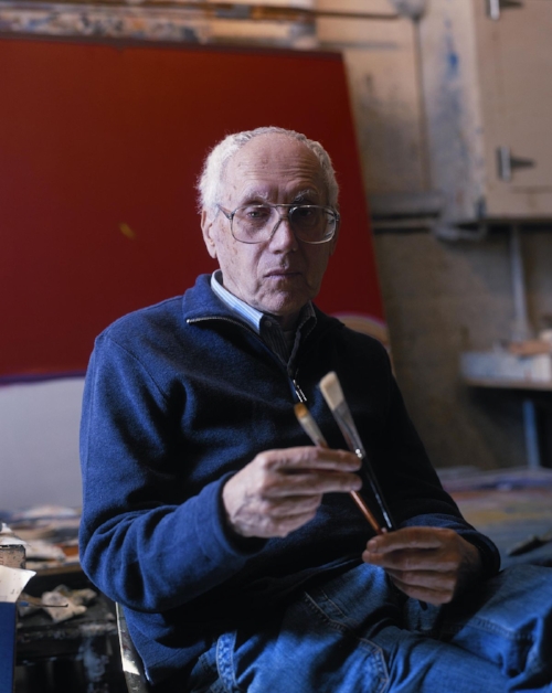 Staprans in his painting studio