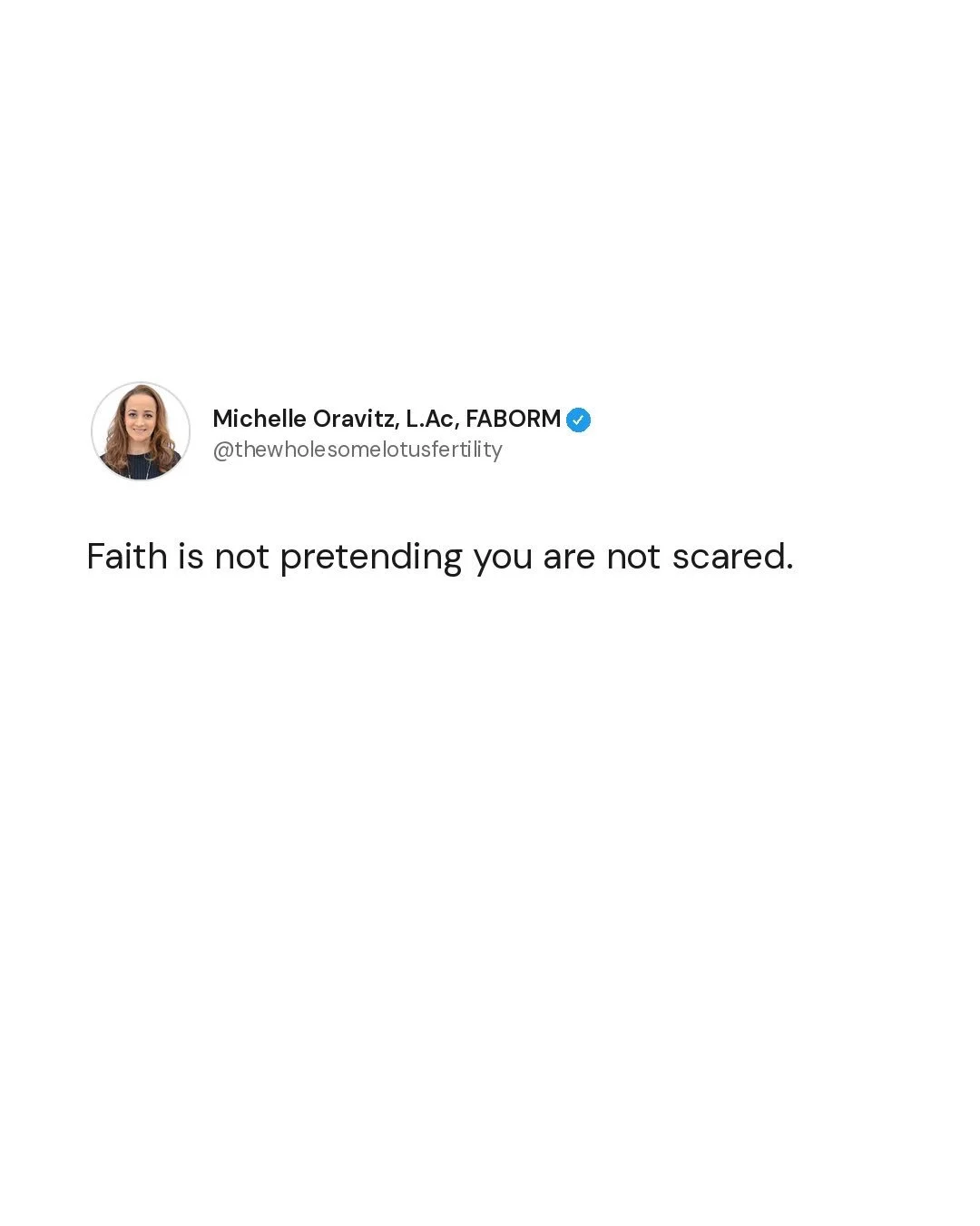 Faith is not pretending you are not scared.

It is not bypassing the fear, the grief, the uncertainty, or the ache of wanting something so deeply.

It is not forcing yourself to &ldquo;stay positive&rdquo; when your heart is tired.

Sometimes faith l