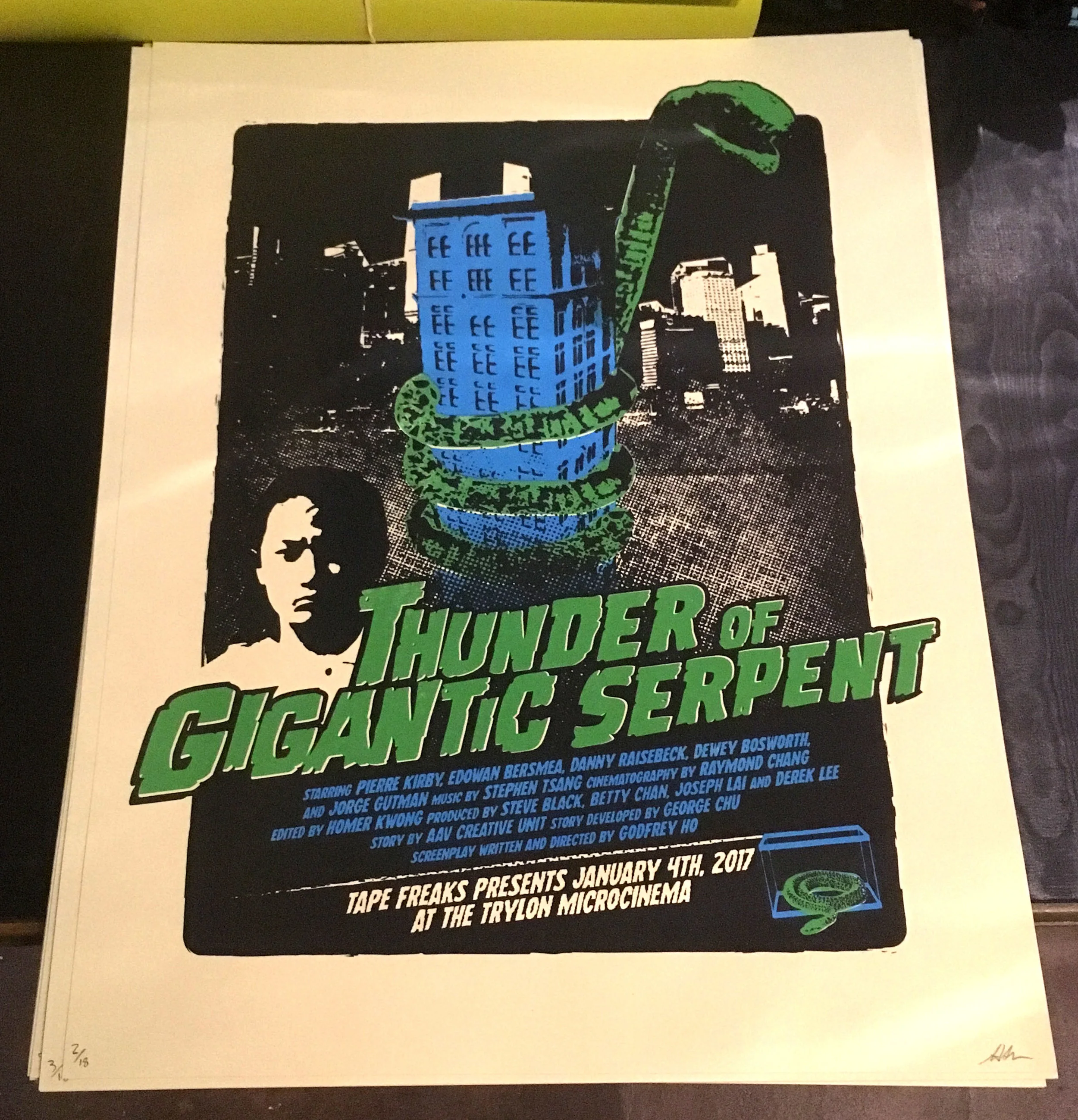 THUNDER OF GIGANTIC SERPENT SCREENPRINT POSTER