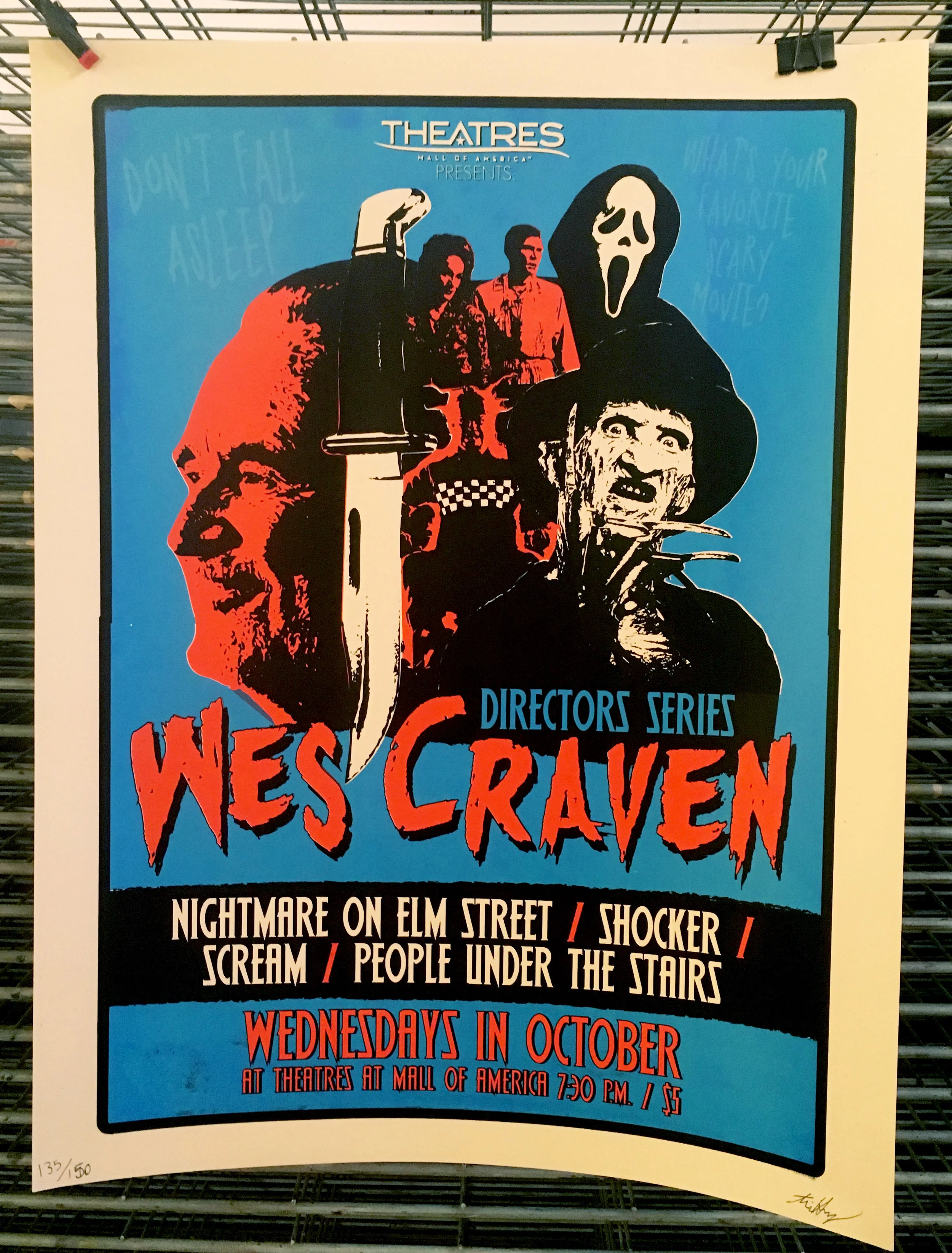 WES CRAVEN DIRECTORS SERIES SCREENPRINT POSTER