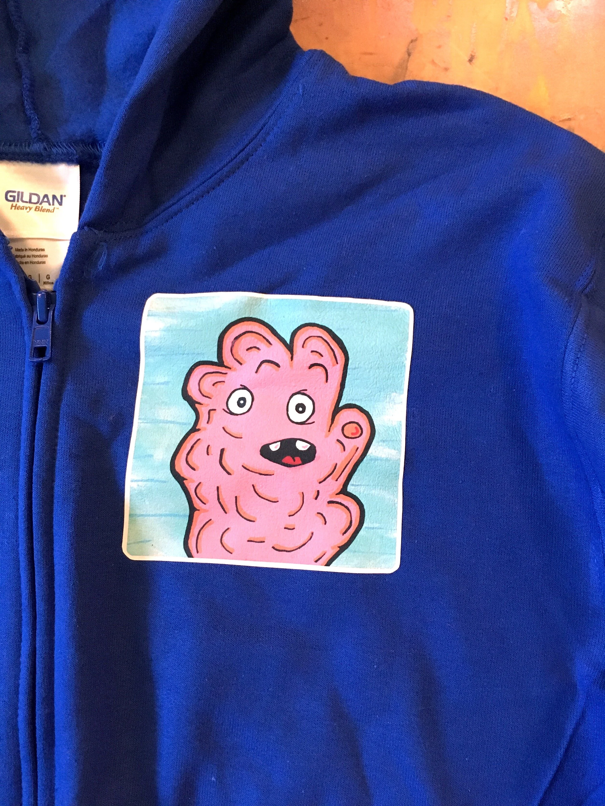 PINK BLOB BLUE YOUTH L HOODIE 2.JPG