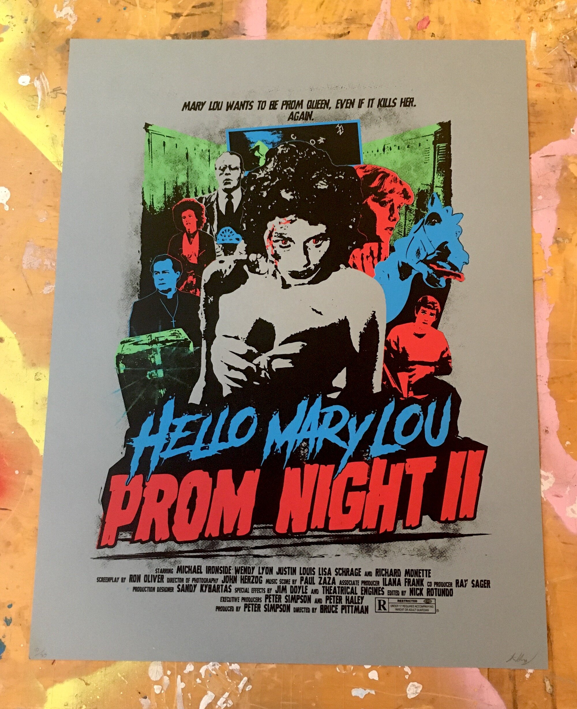 HELLO MARY LOU PROM NIGHT 2 SCREENPRINT POSTER