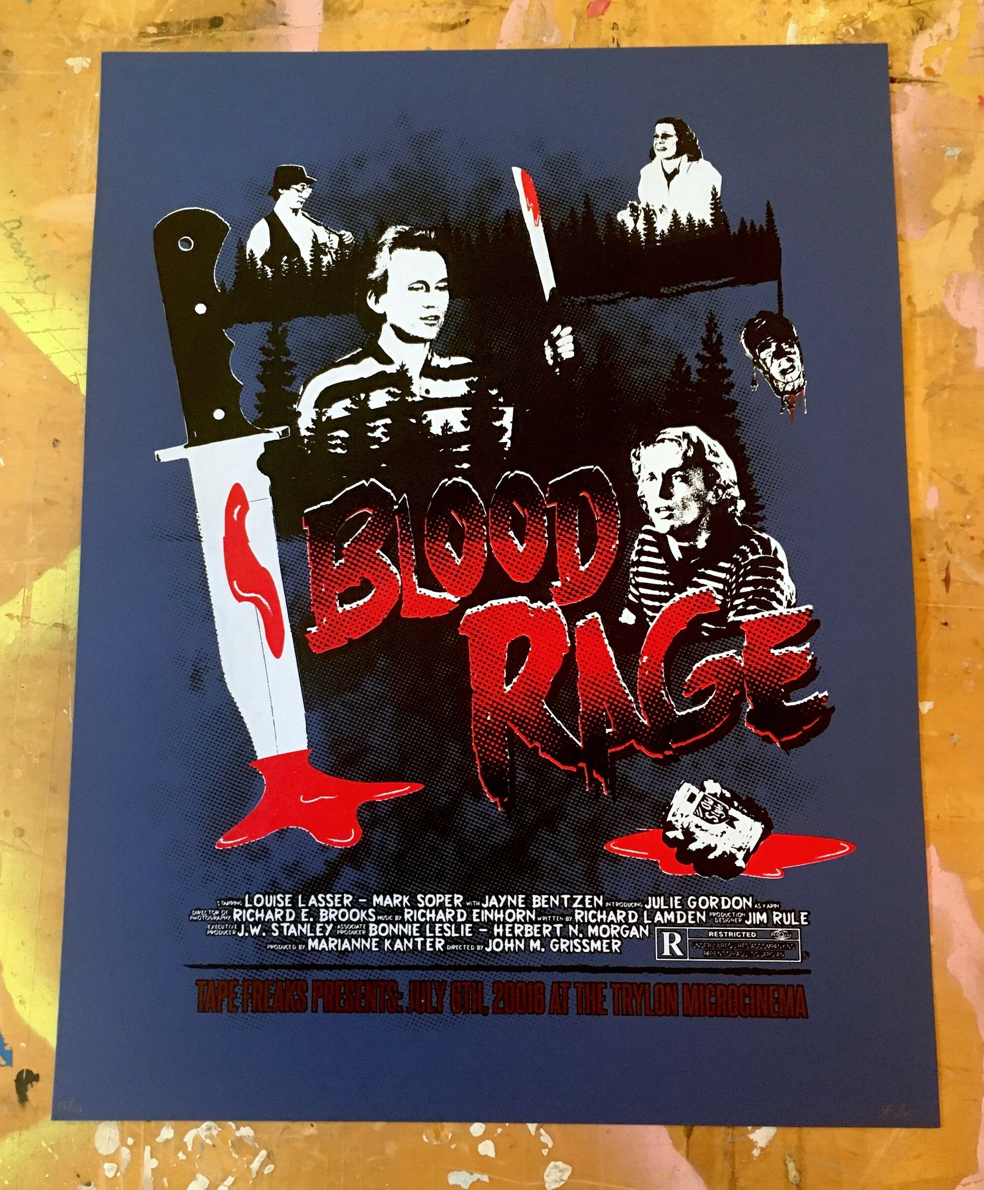 BLOOD RAGE SCREENPRINT POSTER