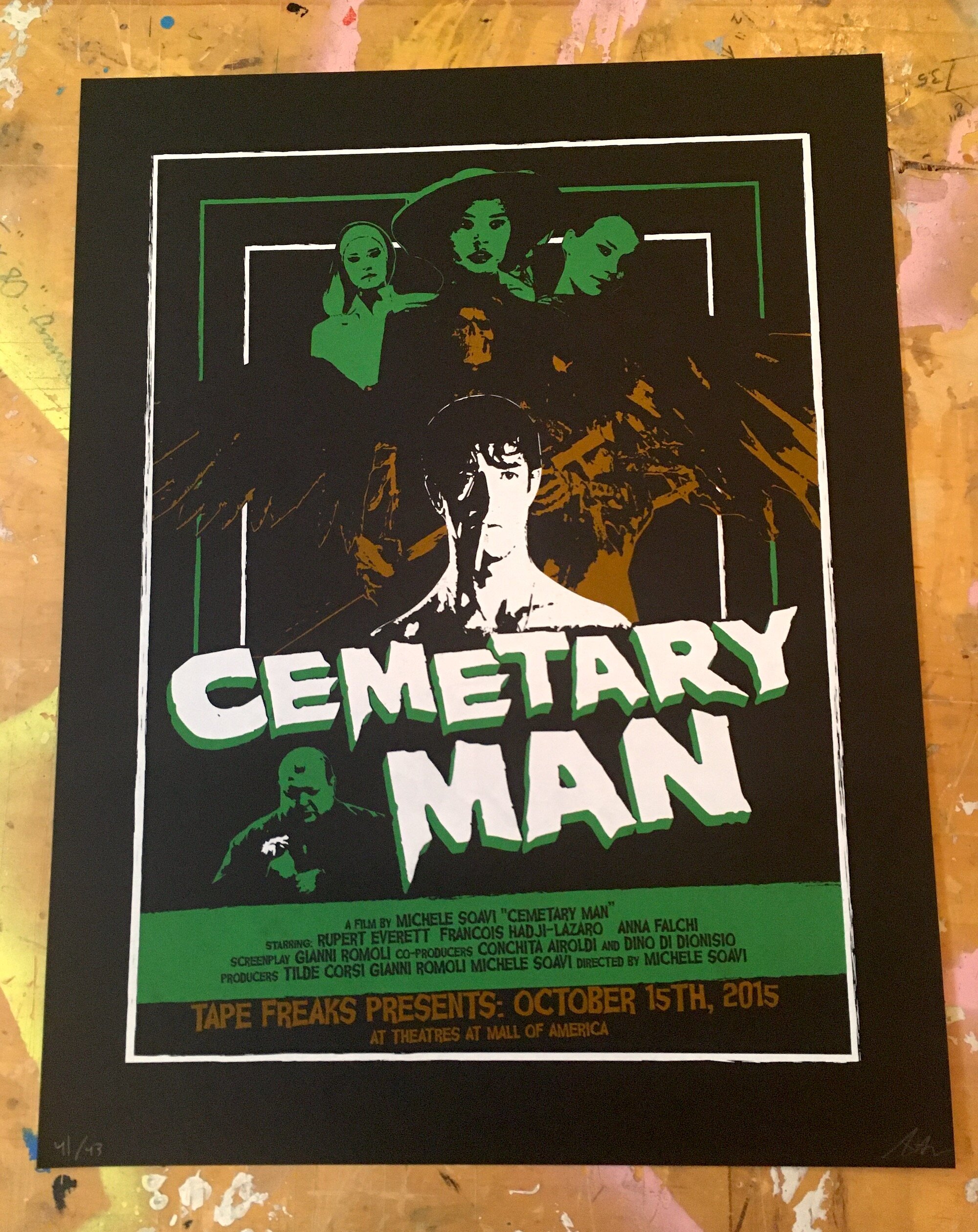 CEMETARY MAN SCREENPRINT POSTER