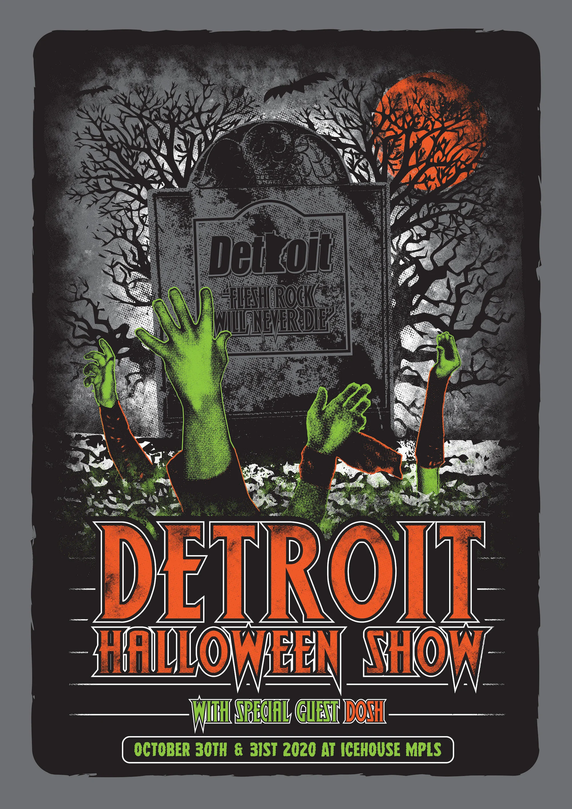 DETROIT - HALLOWEEN SHOW SCREENPRINT POSTER