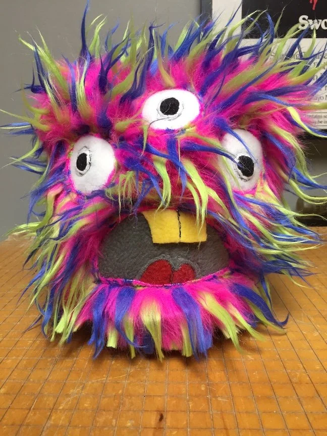 MEDIUM MULTI COLORED 3 EYED MONSTER