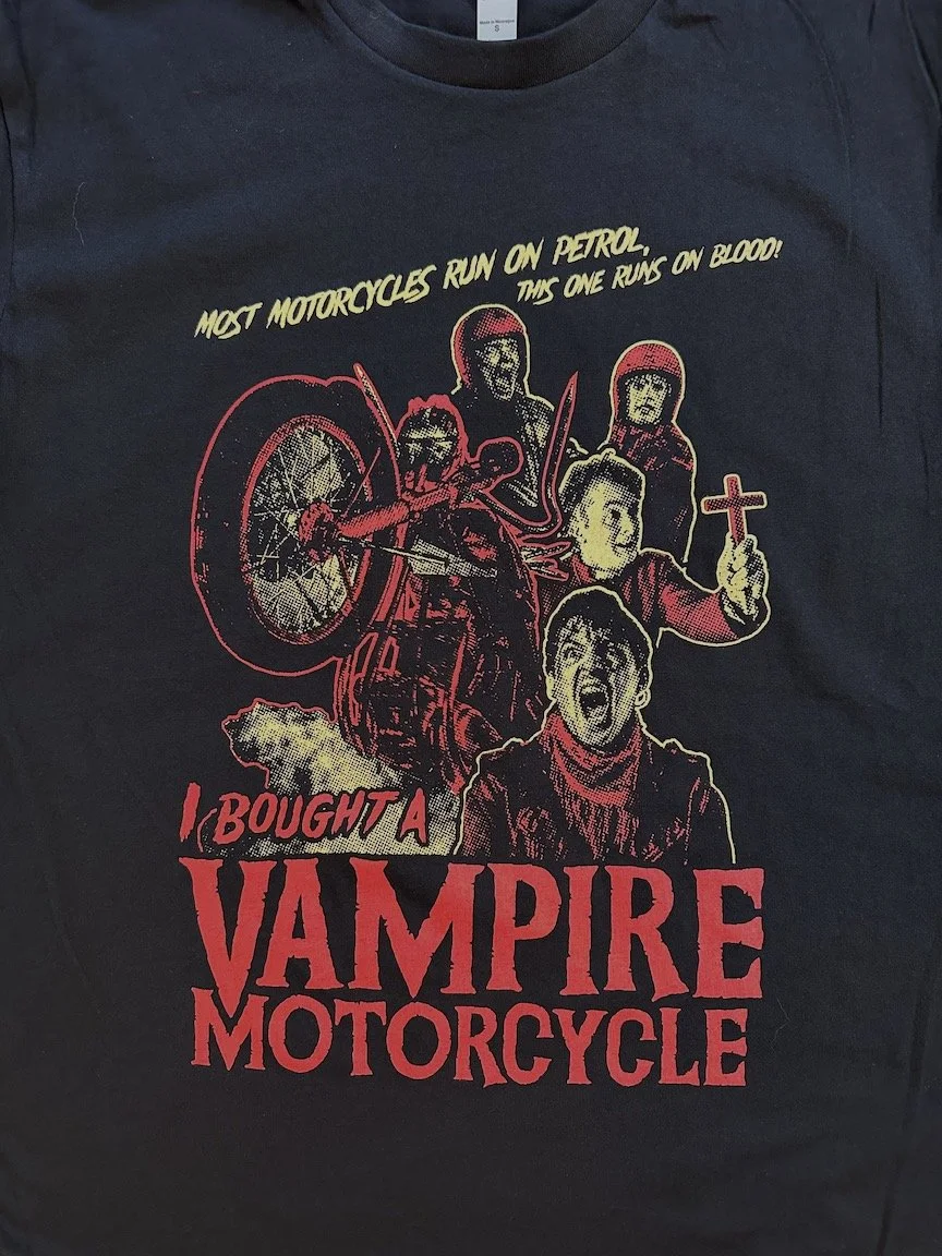 I BOUGHT A VAMPIRE MOTORCYCLE REDUX T-SHIRT