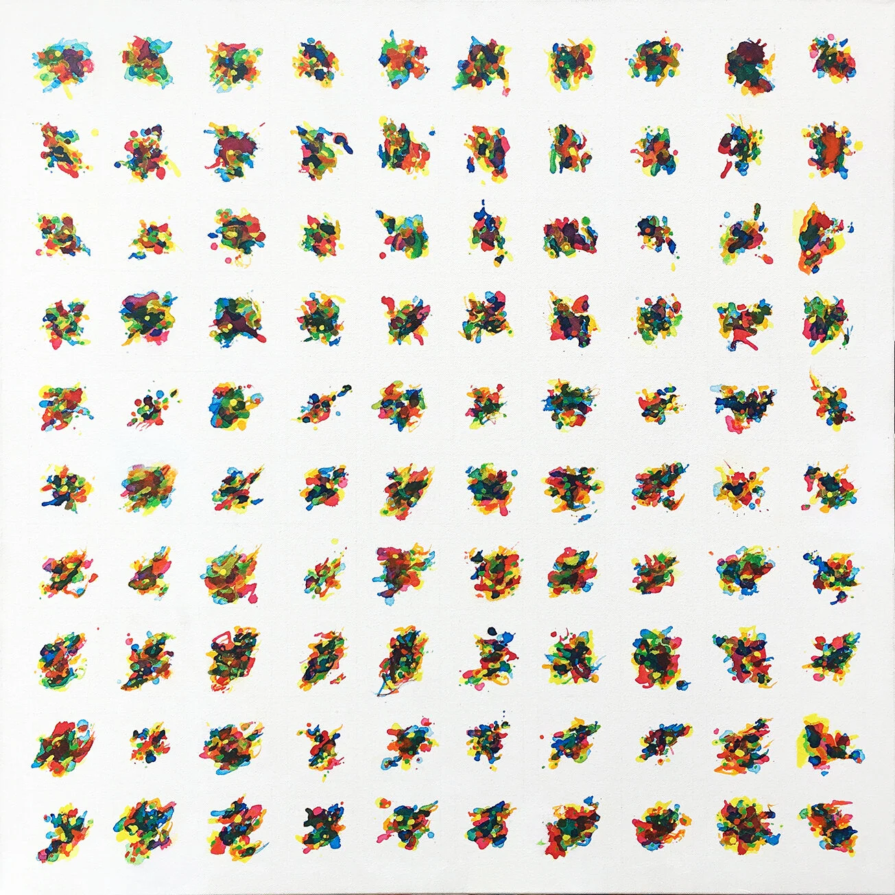   Homage to Gridmaster 100  30” x 30”  Acrylic on Canvas 