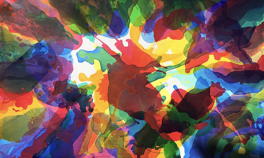   And Then Reaches High and Dangles Herself Like a Child’s Dream From the Rings of Saturn  45 1/2” x 27” Acrylic on beech panel framed in maple (SOLD) 