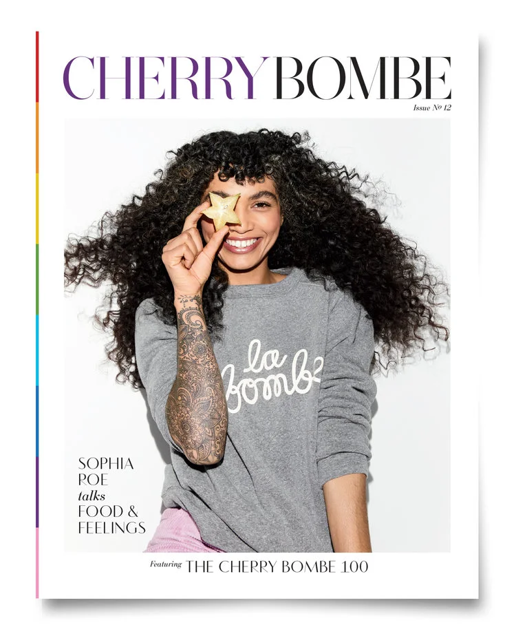  Selected to write Cherry Bombe magazine’s cover story featuring chef, beauty and wellness expert  Sophia Roe . 