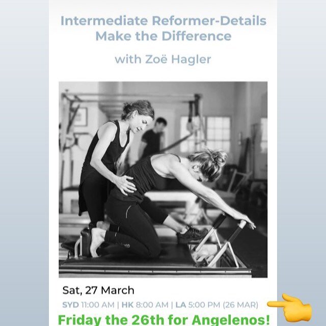 As more of us are returning to studios, seems like the perfect time to take a deep dive into the Intermediate Reformer and the Details that Make the Difference. Join me! Sign up @thepilateslink  #zoompilates #pilatesteachers #pilatesreformer #zoepila