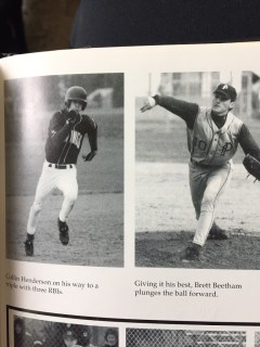 That’s me on the left and my buddy since we were 6 years old, Brett the “Beast” Beetham on the right. We were later teammates again at WSU.