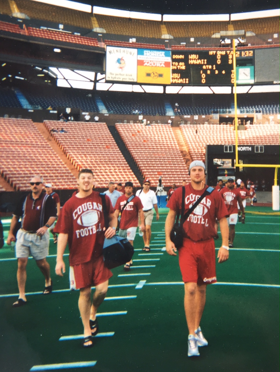 Left to right:  There's Coach Akey, Steve (Birny) Birnbaum, Adam (The Hawk) Hawkins, and Paul (PM Don) Menke.