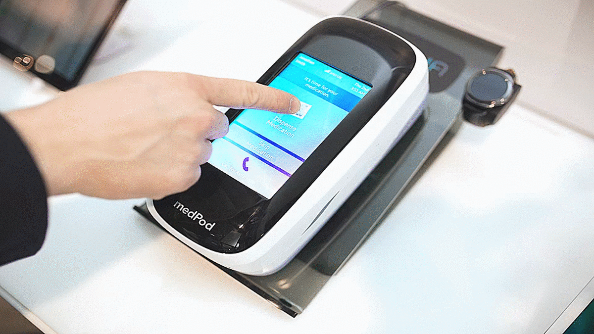 medPod prototype dispensing medication