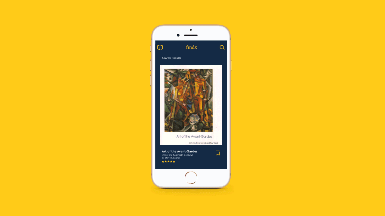 Swipe right to bookmark a book to check out.
