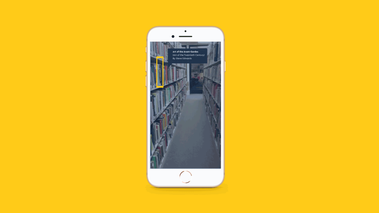 Once near, Findr opens camera for live view search and finds the book in no time.
