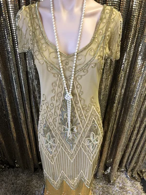 Gatsby Dress with capped sleeves — Vintage Illusion