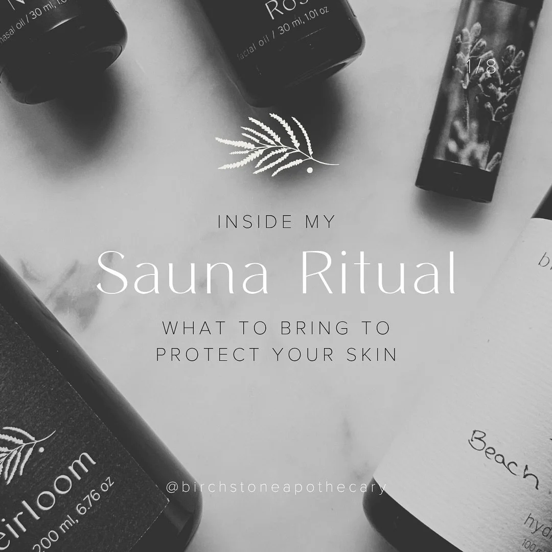 Support the body during sauna with my faves:
💦Beach Rose Hydrosol
🌹Rose Facial Oil
💚Heirloom Body Oil
🦄Lavender + Mint Lip Balm
💧Throat spray (alwaysss)
.
.
.
#saunaritual #plantbasedskincare #slowlivingritual