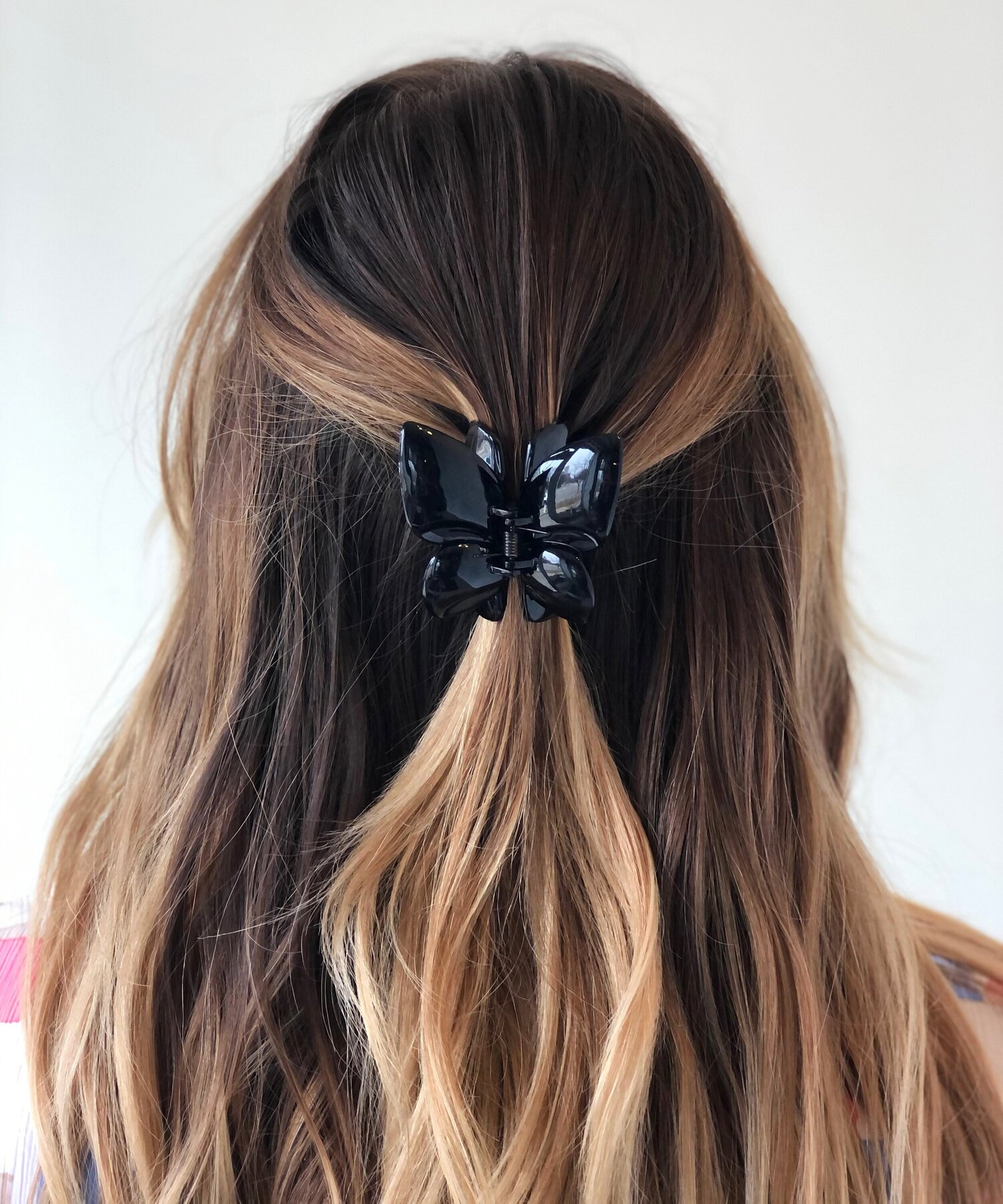 Black Hair w Butterfly Clip