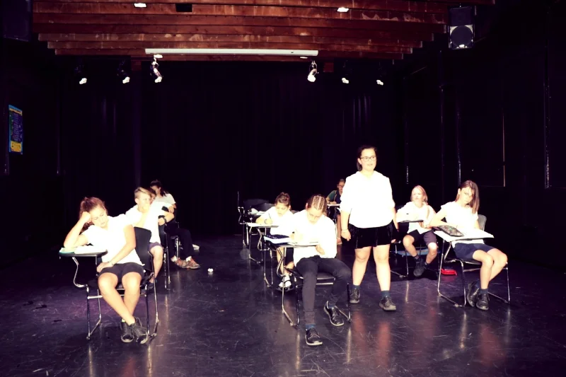 The Black Box Creatives rehearse Brainstorm.