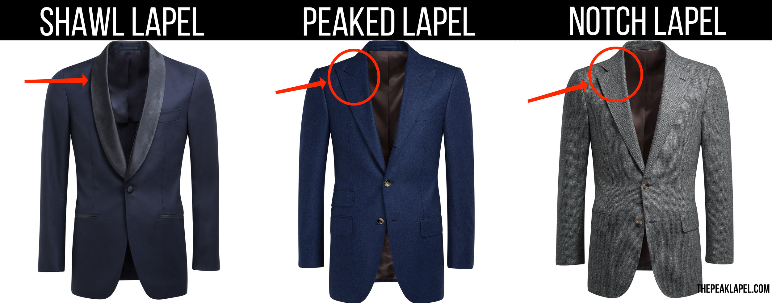 The Must-Read Guide to Suit Lapels: Peaked vs. Notch vs. Shawl