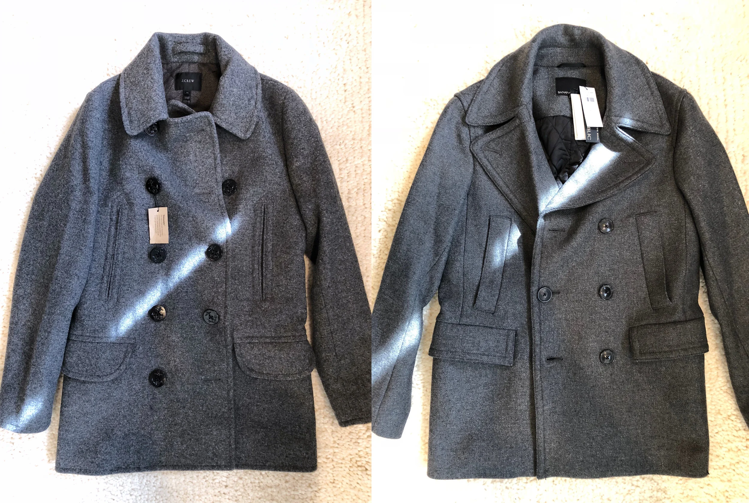 J Crew on left, BR on right