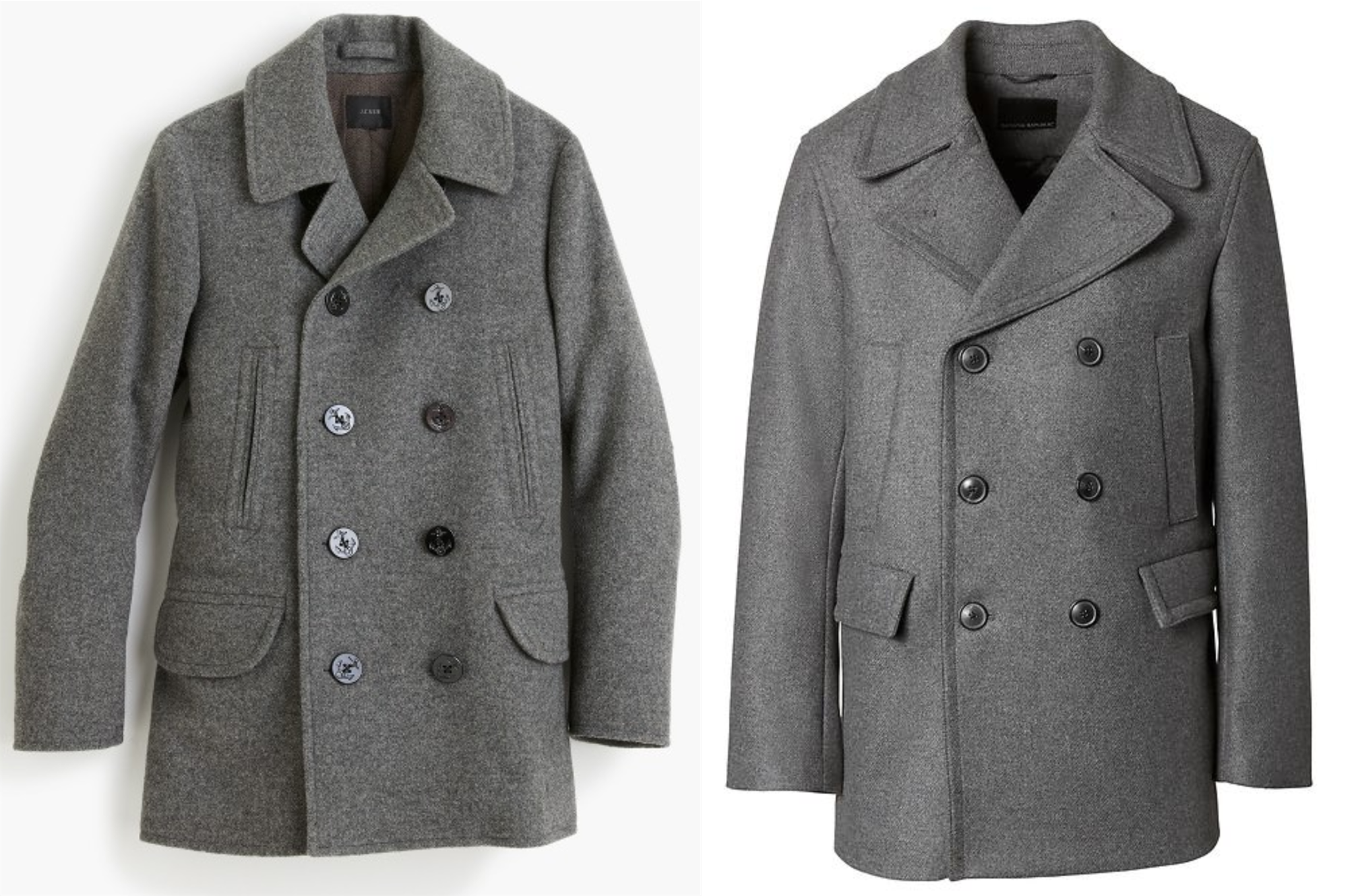J Crew's website image on left, BR on right