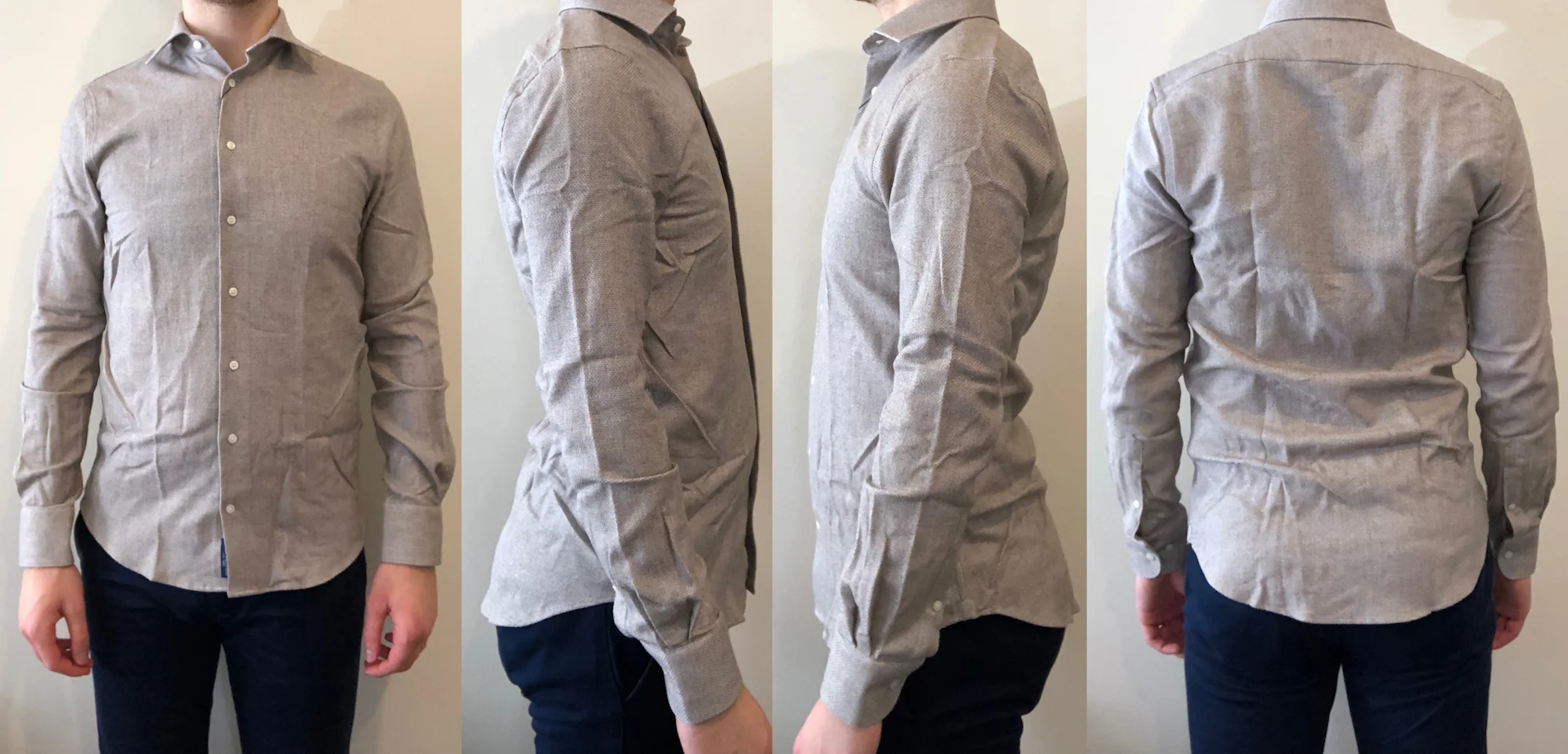 Brown plain shirt fit