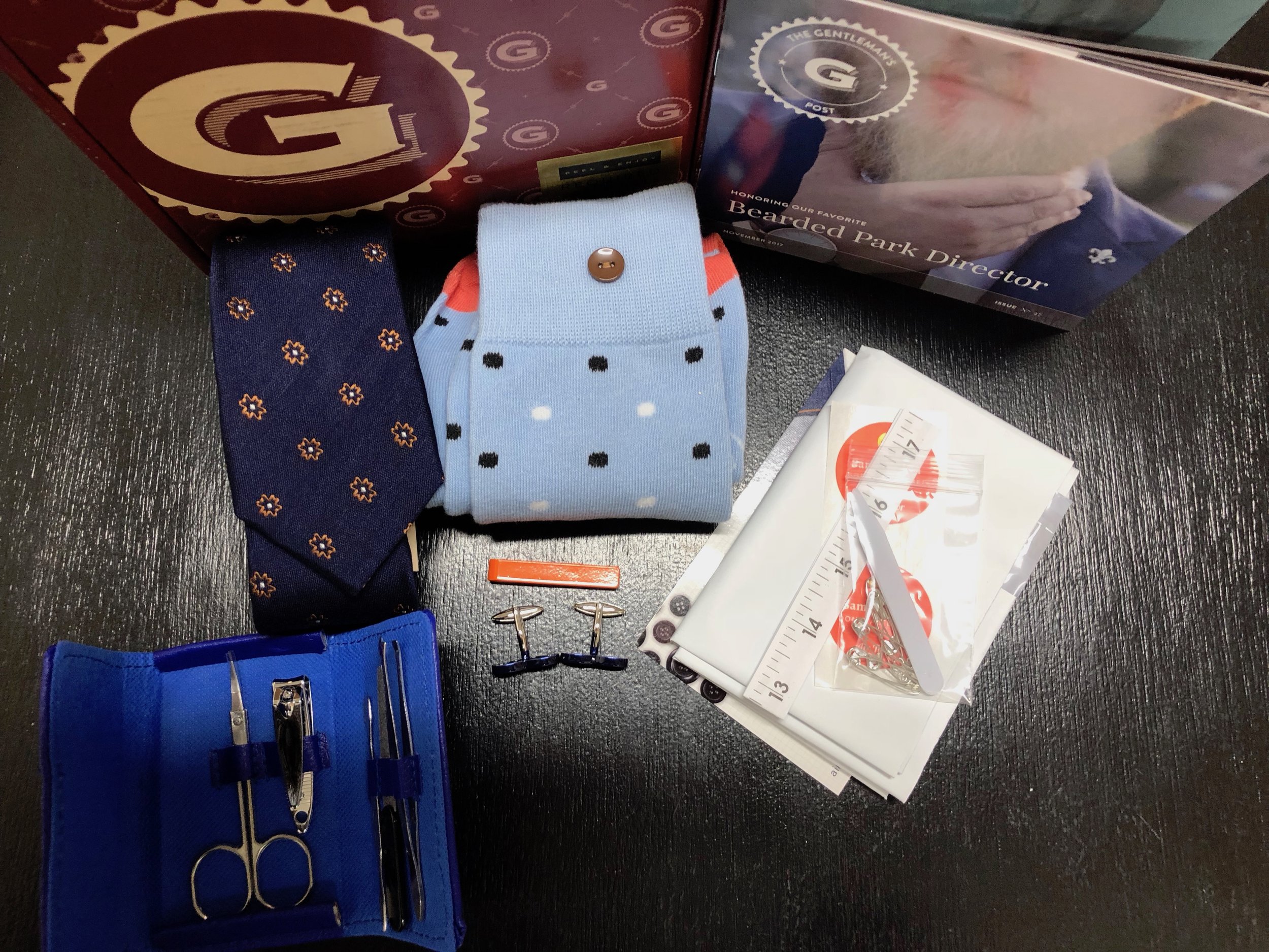 Example of the contents of a recent Gentleman's Box