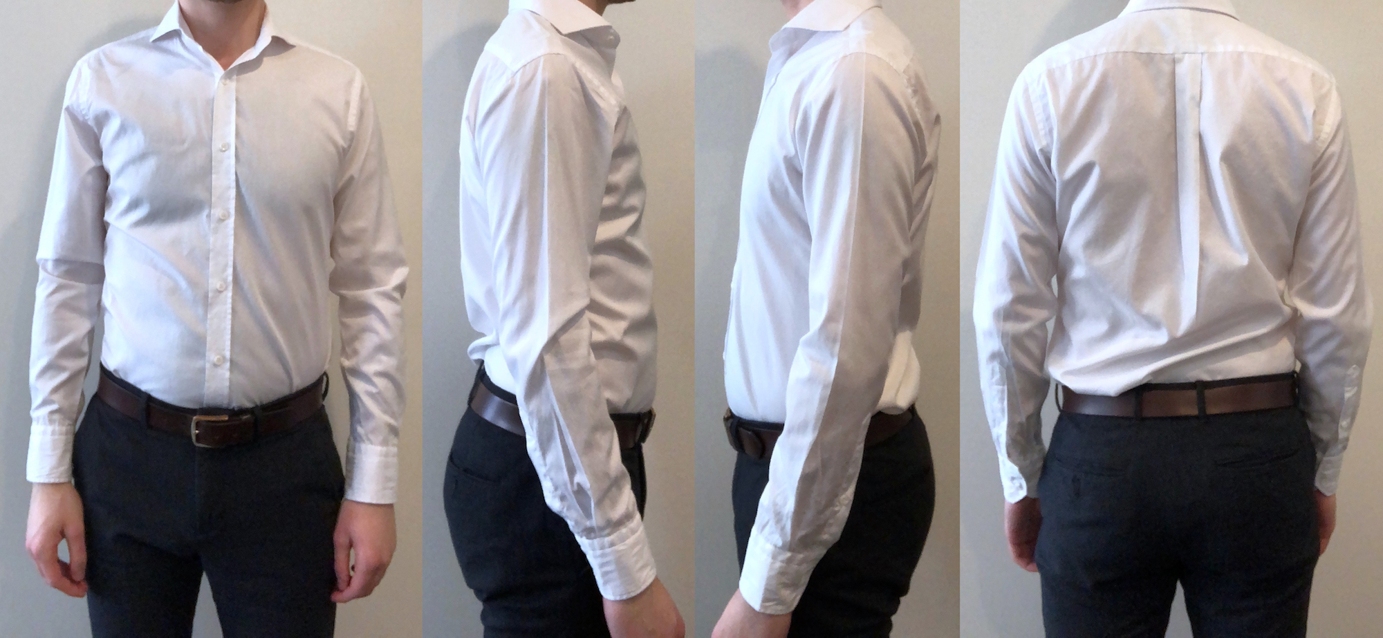 White dress shirt fit