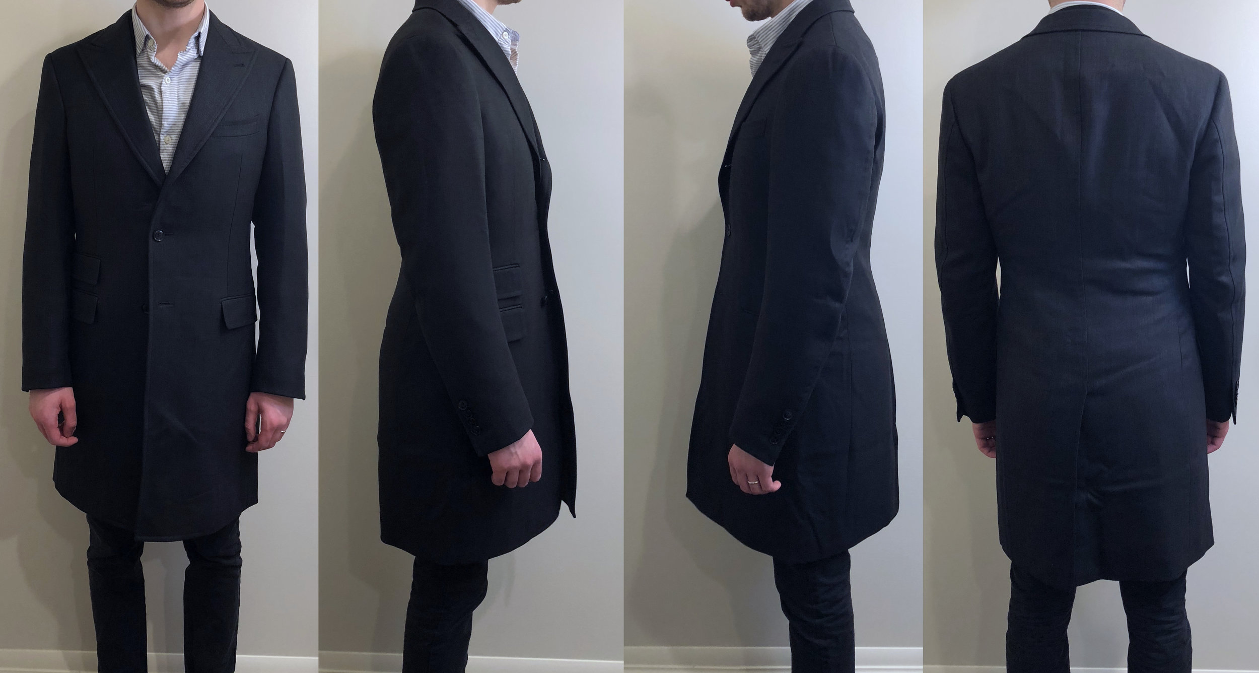 First fitting picture, with suit jacket beneath