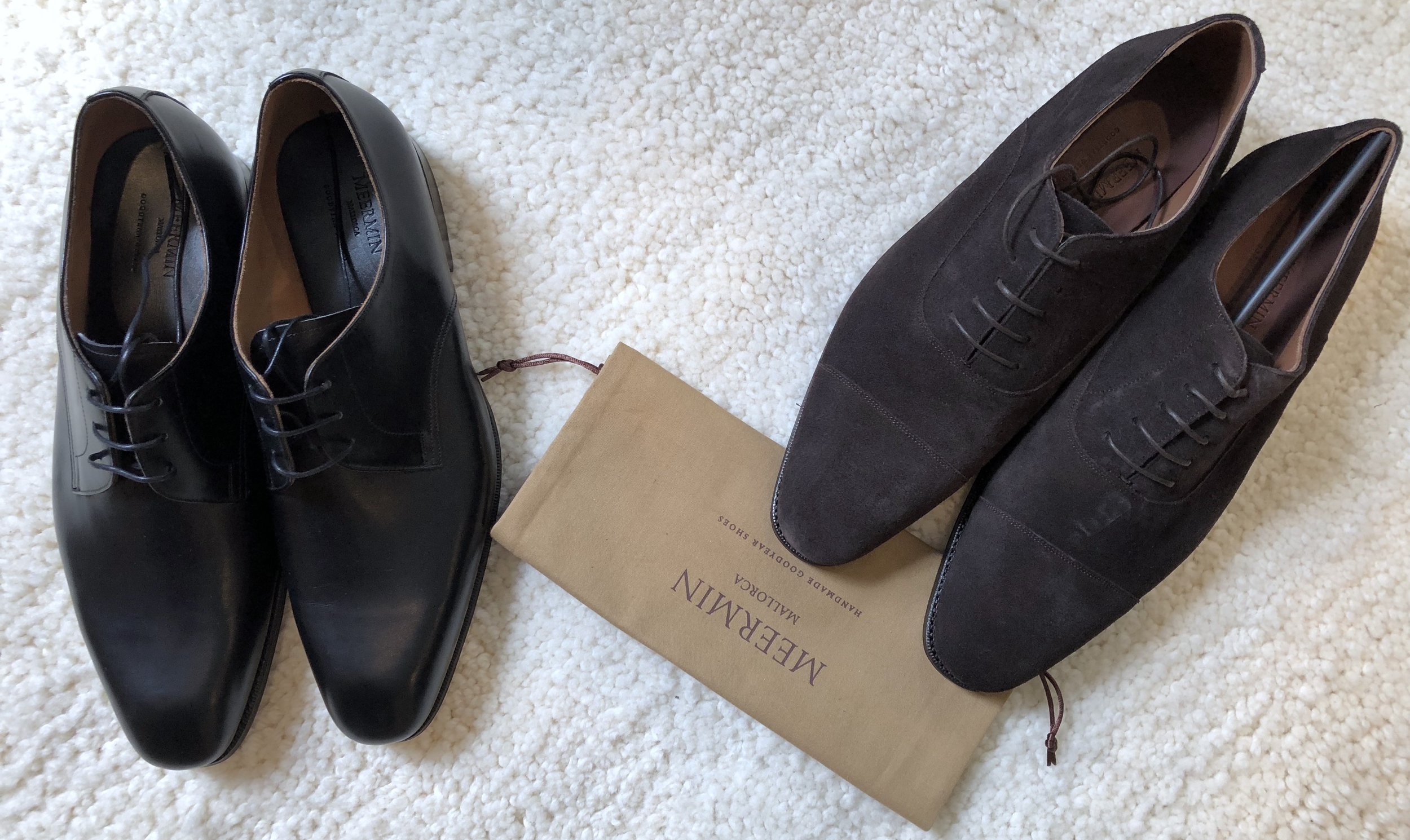 Meermin Brown Suede Oxford & Black Derby Dress Shoes — In-Depth Review ...