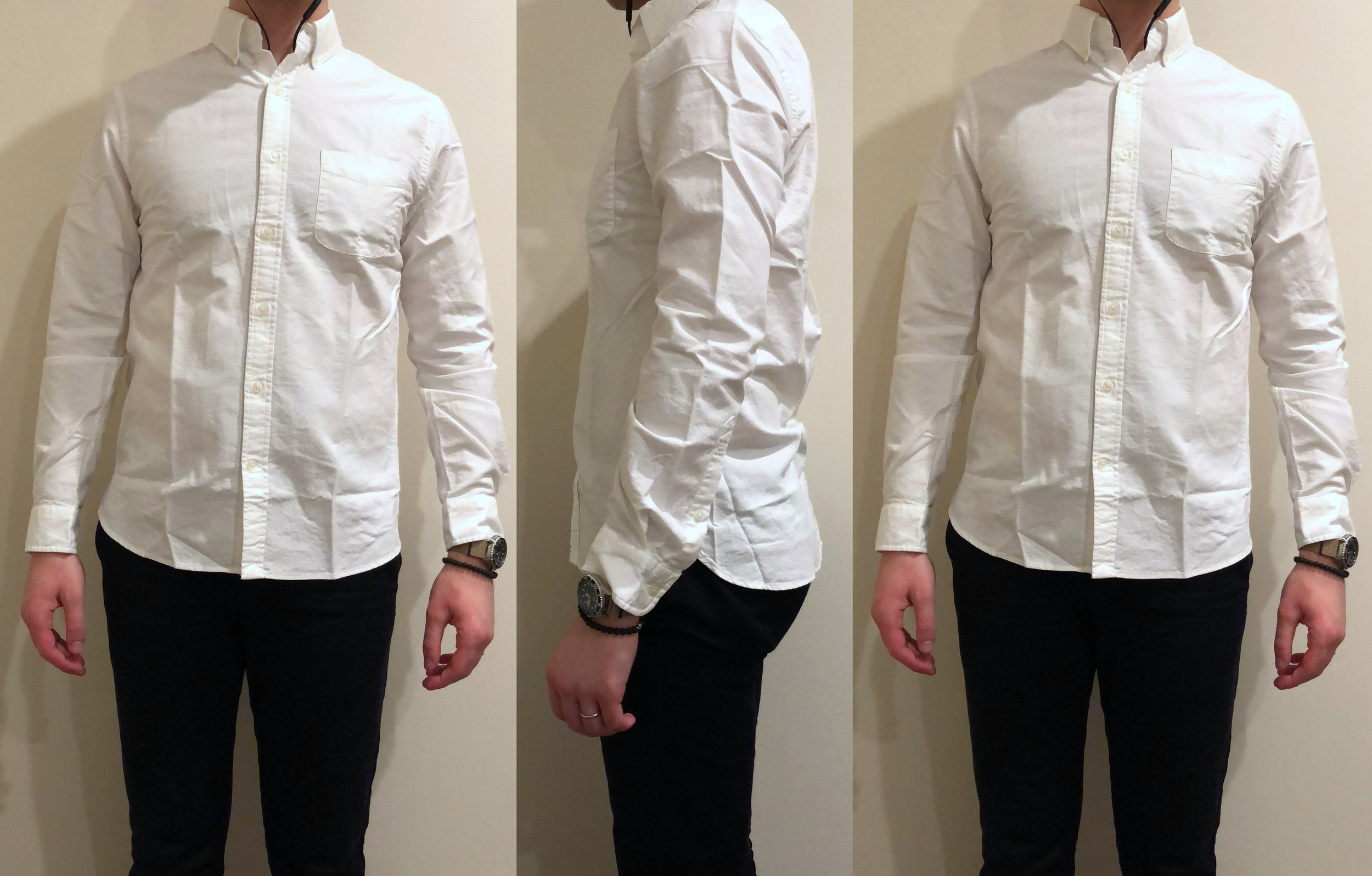 Review The New Slim Fit Sail Rigger Oxford Cloth Button Down Shirt By Lands End The Peak Lapel