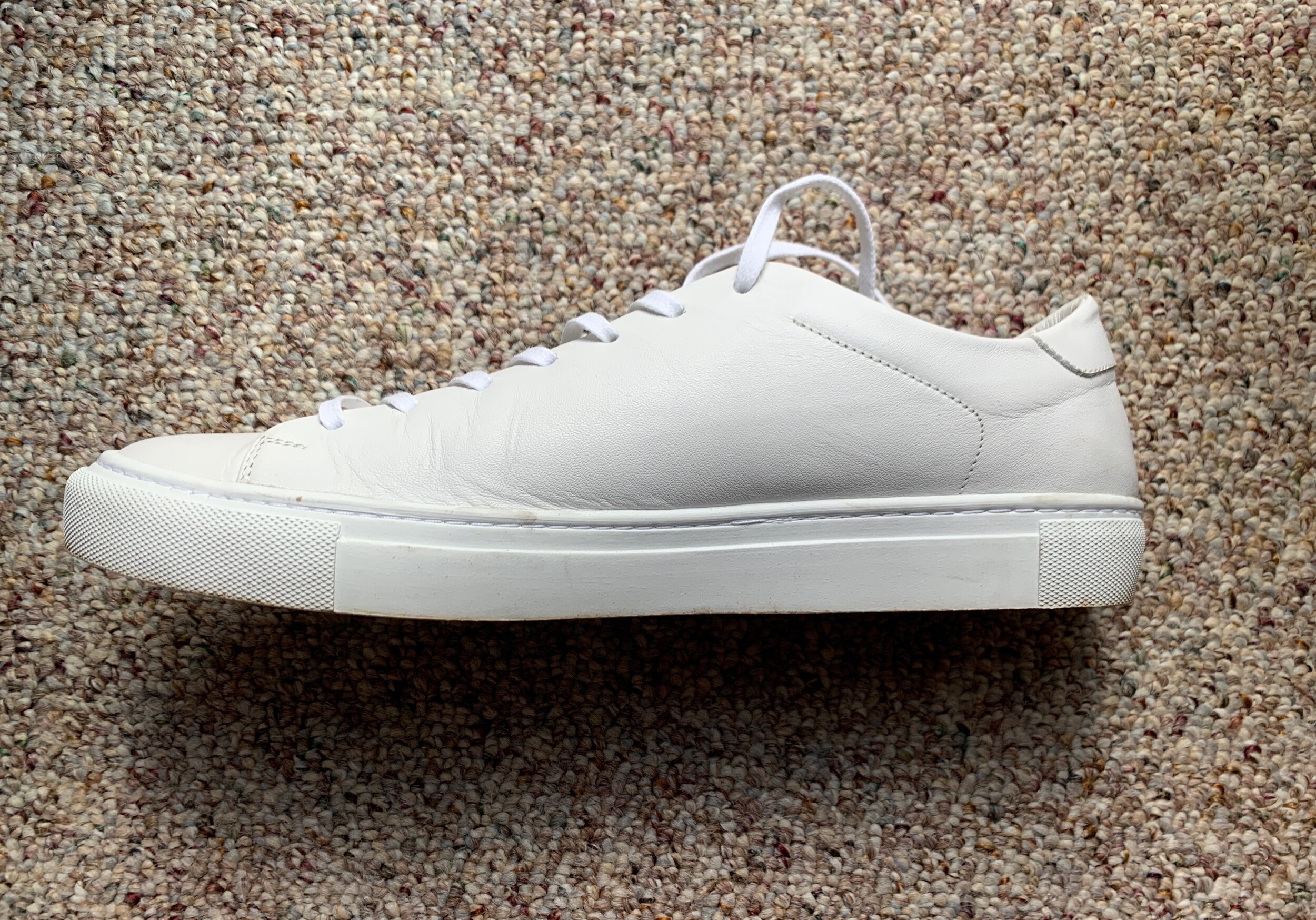 The Super Sleek White Leather Sneaker From Beckett Simonon — The Peak Lapel
