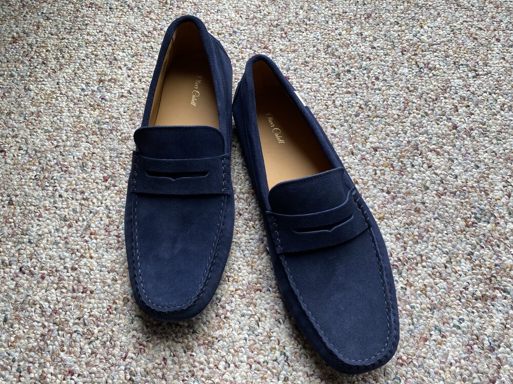 Style Pick: Navy Suede Loafers from Oliver Cabell — The Peak Lapel