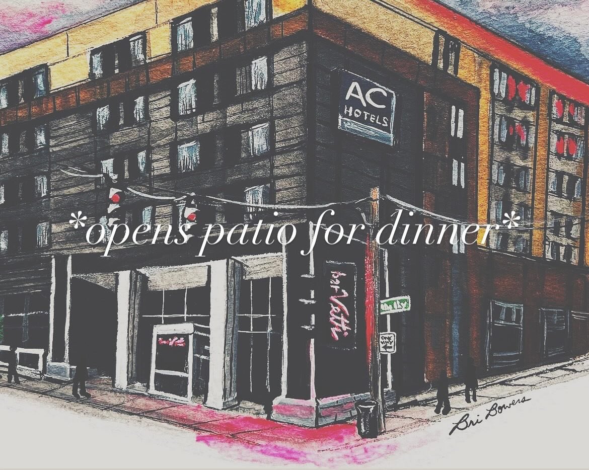 Dine in style on the patio tonight. Reservations are open.

Your dinner will be as delicious as this @bribowers illustration.