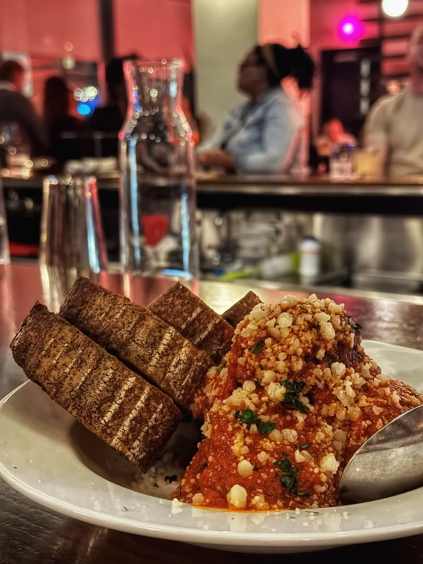 Our All-Beef Meatballs are made simply with red sauce, parsley, Parmigiano-Reggiano, and local beef from @3dvalleyfarm. 

We keep at least four-fifths of every dish within 150 miles of Louisville, so you&rsquo;re getting a real snapshot of our local 