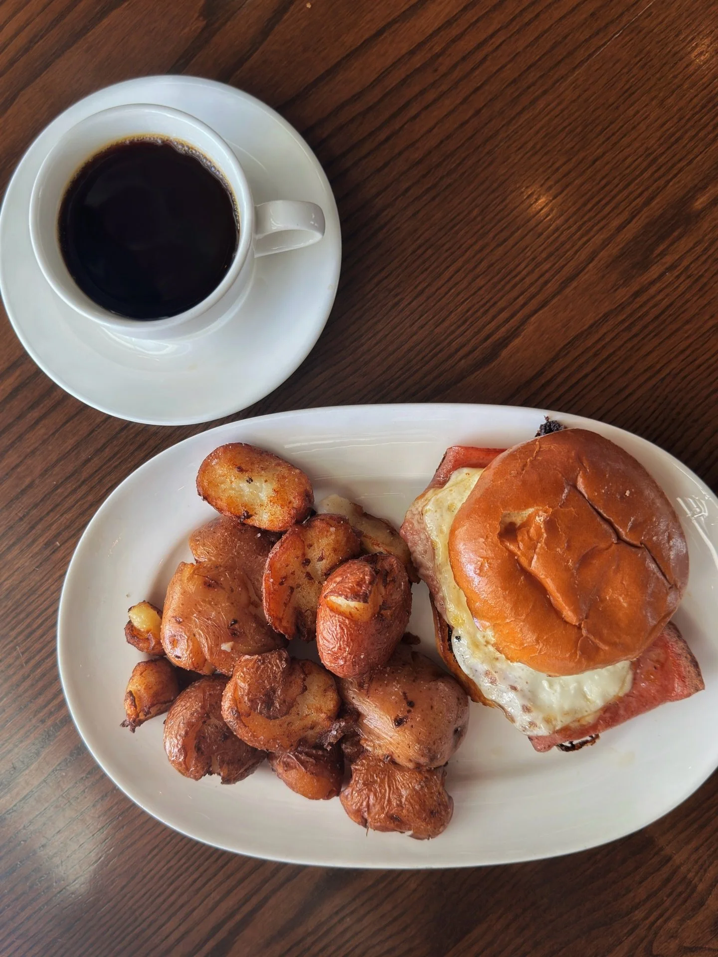 Mortadella is special. And so is its placement on our brunch menu. We take @eatframani mortadella, sear it until the edges are crispy, and top it with melted provolone and a @3dvalleyfarm sunny egg. It&rsquo;s served on a soft potato bun with garlic 