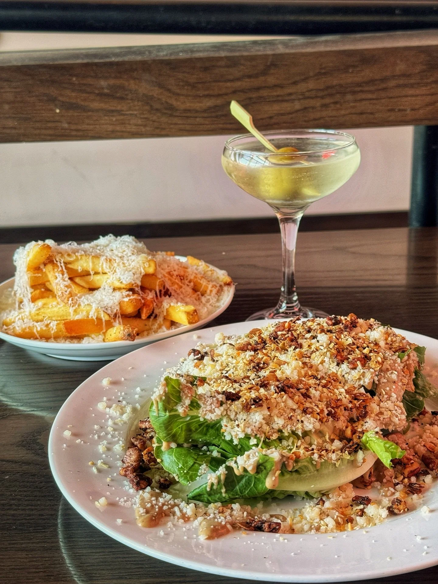 $25 for our famous Caesar, an order of our Parmesan-Herb Fries, and a Martini. Et Tu, Monday? A killer deal. Only on Mondays. 

Open 5-9. We recommend you reserve a table ahead of time on Resy. Link in bio.