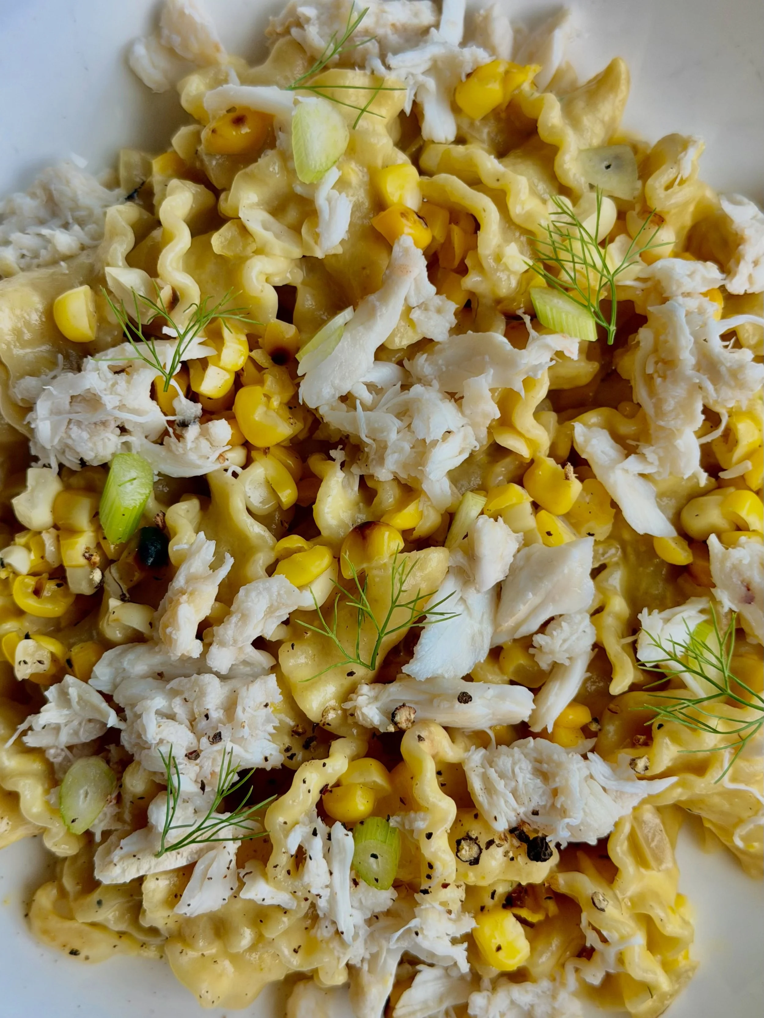 One of the more filling dishes on our Ferragosto menu as we&rsquo;ve transformed into bar Vetti Beach Club is the Sweet Corn Campanelle.

A classic combination of sweet corn and crab, enhanced by the anise of the fennel and the savory-umami profiles 