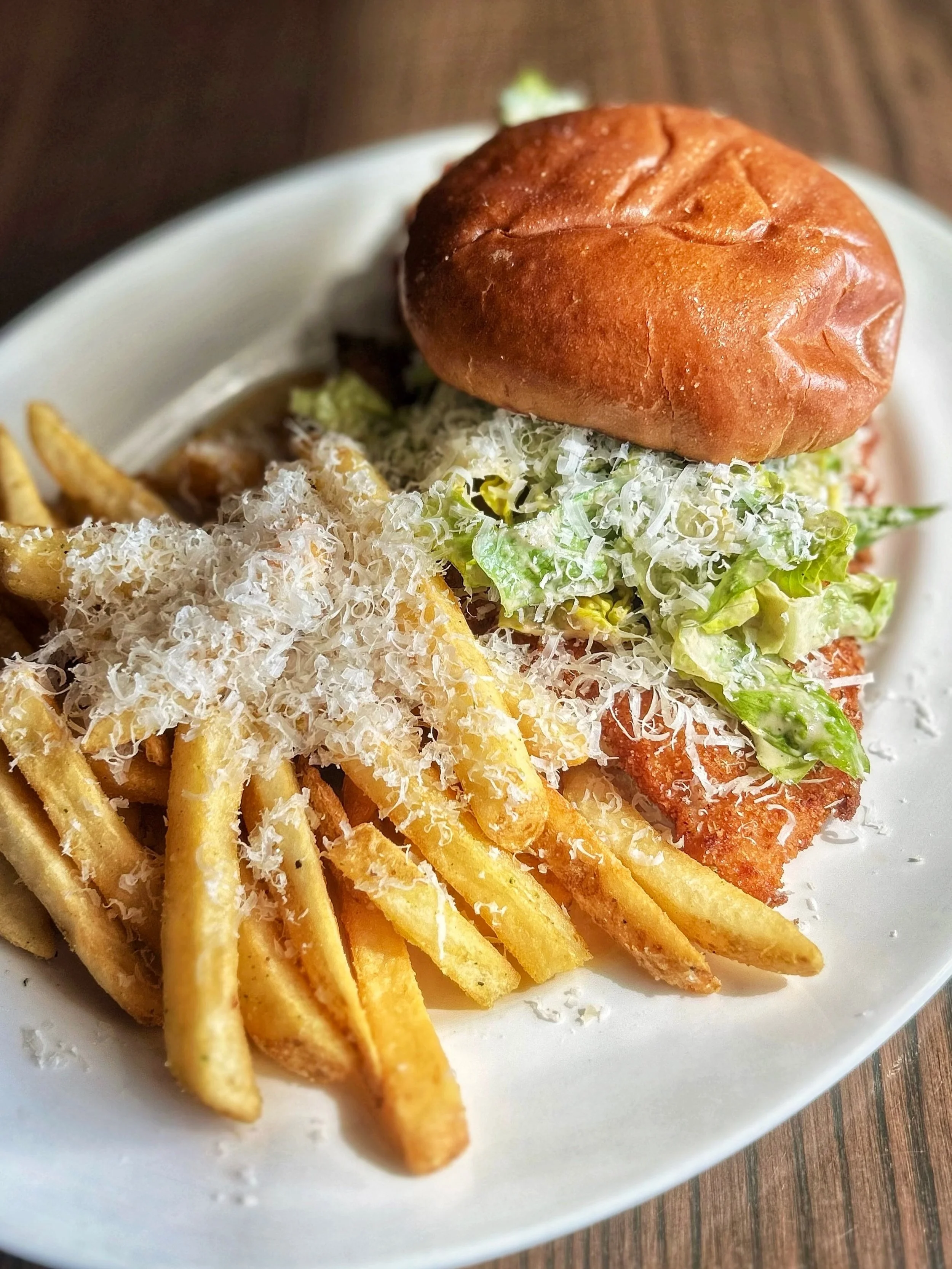 If you&rsquo;ve ever had our famous Caesar and thought &ldquo;I wish I could add a crispy chicken cutlet and enjoy it on a potato bun,&rdquo; you&rsquo;re in luck. The Chicken Caesar Sandwich is available during lunch service.

Wednesday-Friday, 11a-