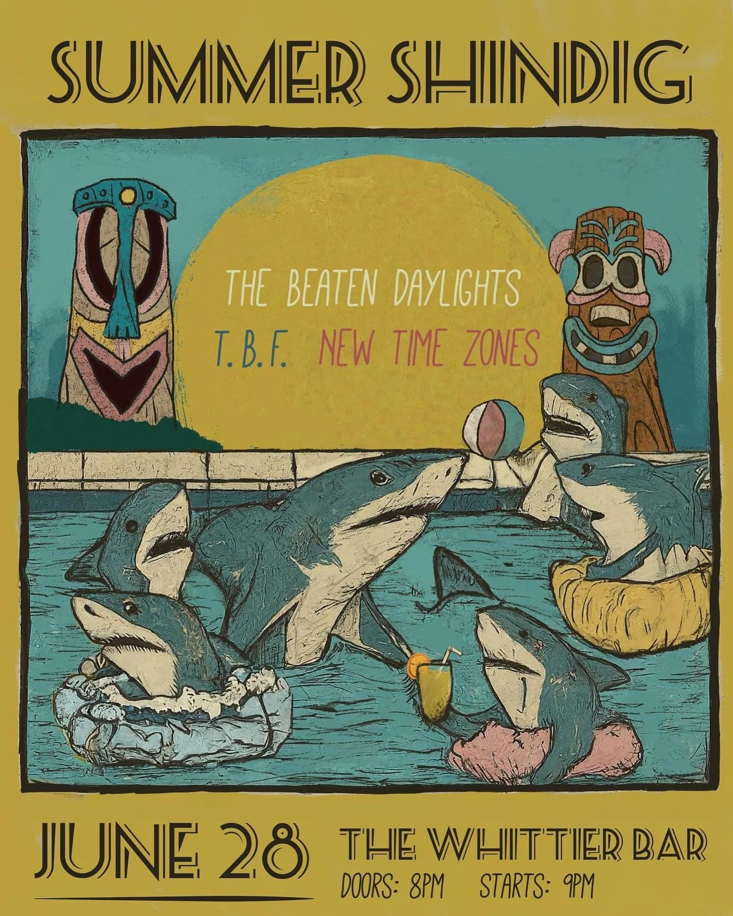 Excited to see old friends @thebeatendaylights and make new ones @tbf_tulsa  at @thewhittierbar_