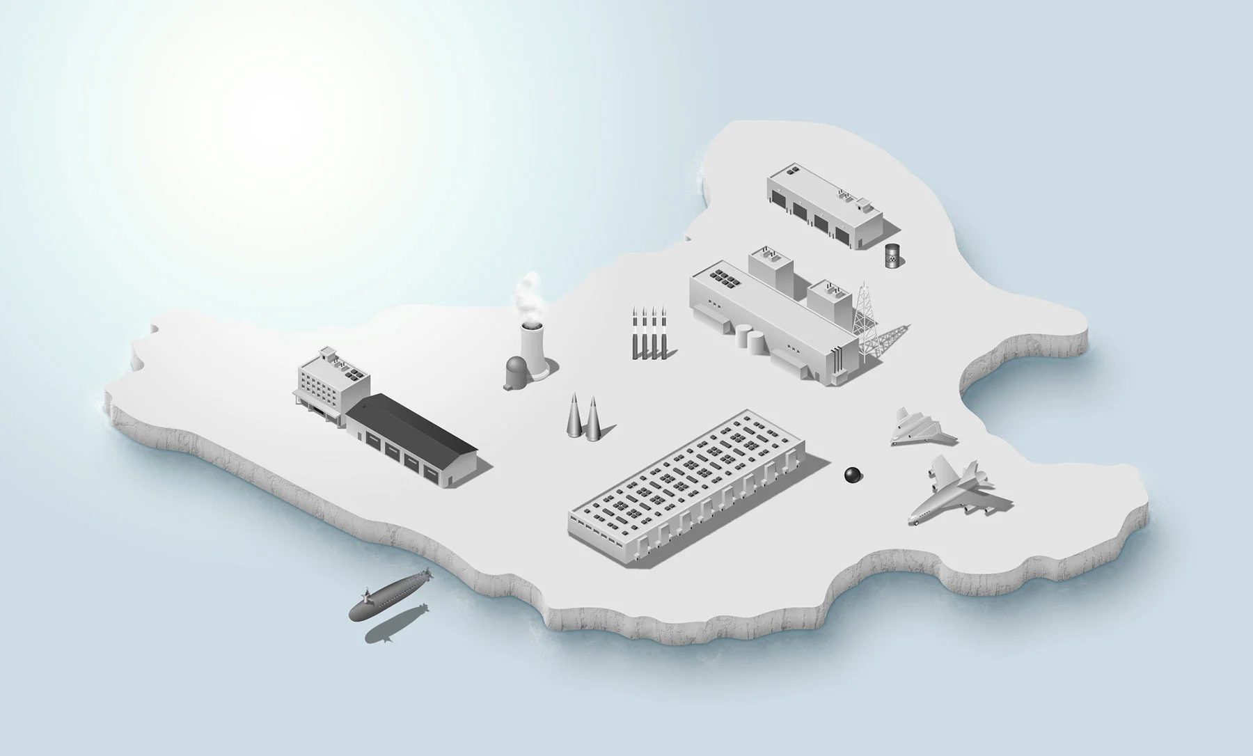 Isometric Illustrations for Princeton Nuclear Futures Lab. Design Collaboration with Caroline Noebels. Work completed at Push10.