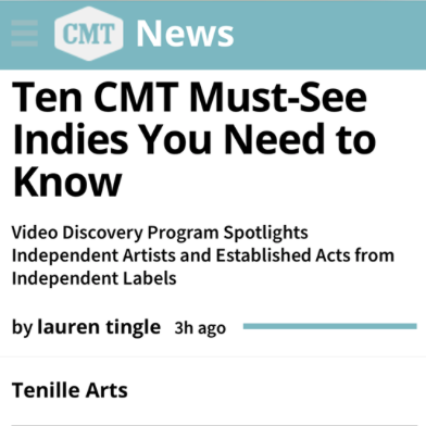 "I Hate This" Featured in CMT's "Ten Must-See Indies You Need to Know"