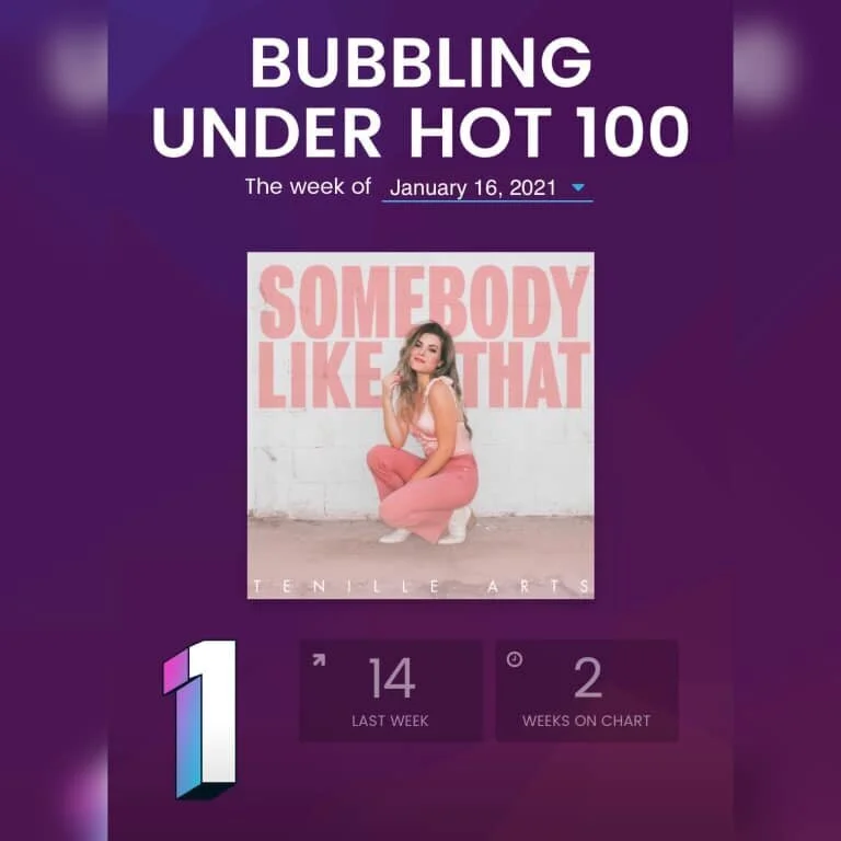 "Somebody Like That" #1 on Bubbling Under Hot 100 Chart
